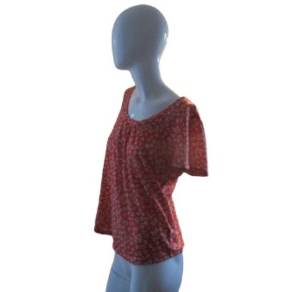 🌸 Floral Scoop-Neck Top by Tribal 🌸 - Picture 2 of 5